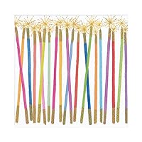 Caspari Party Candles Paper Luncheon Napkins - Two Packs of 20