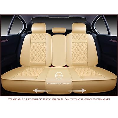  OASIS AUTO Car Seat Covers Premium Waterproof Faux