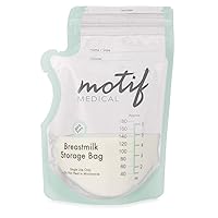 Motif Medical, Milk Storage Bags, 6 oz Milk Freezer Bag with Easy Pour Spout, BPA Free, Write-On Label - 300 Count