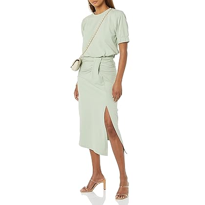 TEREA Women's Laila Faux Wrap Midi Skirt