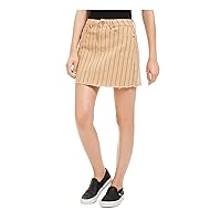 Womens Brown Striped Short A-Line Skirt Juniors 5