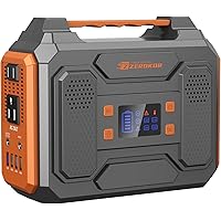 ZeroKor 300W Portable Power Bank Generator, Power Station 110V Power Pack with AC Outlet, External Lithium Battery Pack with DC QC3.0 USB for Outdoor Camping Home Use Van Life(Solar Panel Optional)