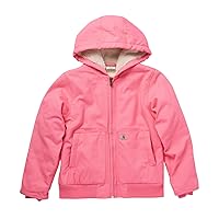 Carhatt Girls Zip Front Canvas Insulated Hooded Active Jac