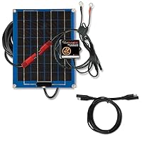 PulseTech SolarPulse SP-12 Solar Battery Charger Maintainer, 12 Watt and 5' Xtreme Charge Lead Extension