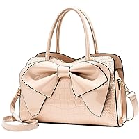 XingChen Shiny Women Handbag Patent Leather Bowknot Purse Charm Glossy Top-Handle Satchel Tote Fashion Shoulder Bag