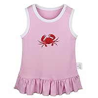 Hold Me Funny Dresses Infant Baby Girls Princess Dresses Toddler 0-24M Kids Babies Ruffles Animal Crab Pattern Skirts