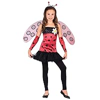 FunWorld Child's Lovely Ladybug, Red, L 12-14 Costume
