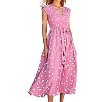 Boho Maxi Dress for Women Women French Sweet Bubble Sleeve Summer Light Luxury A Line Casual Summer Dresses