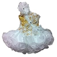 Baby Girls' Cupcakes One Shoulder Appliques Pageant Dresses