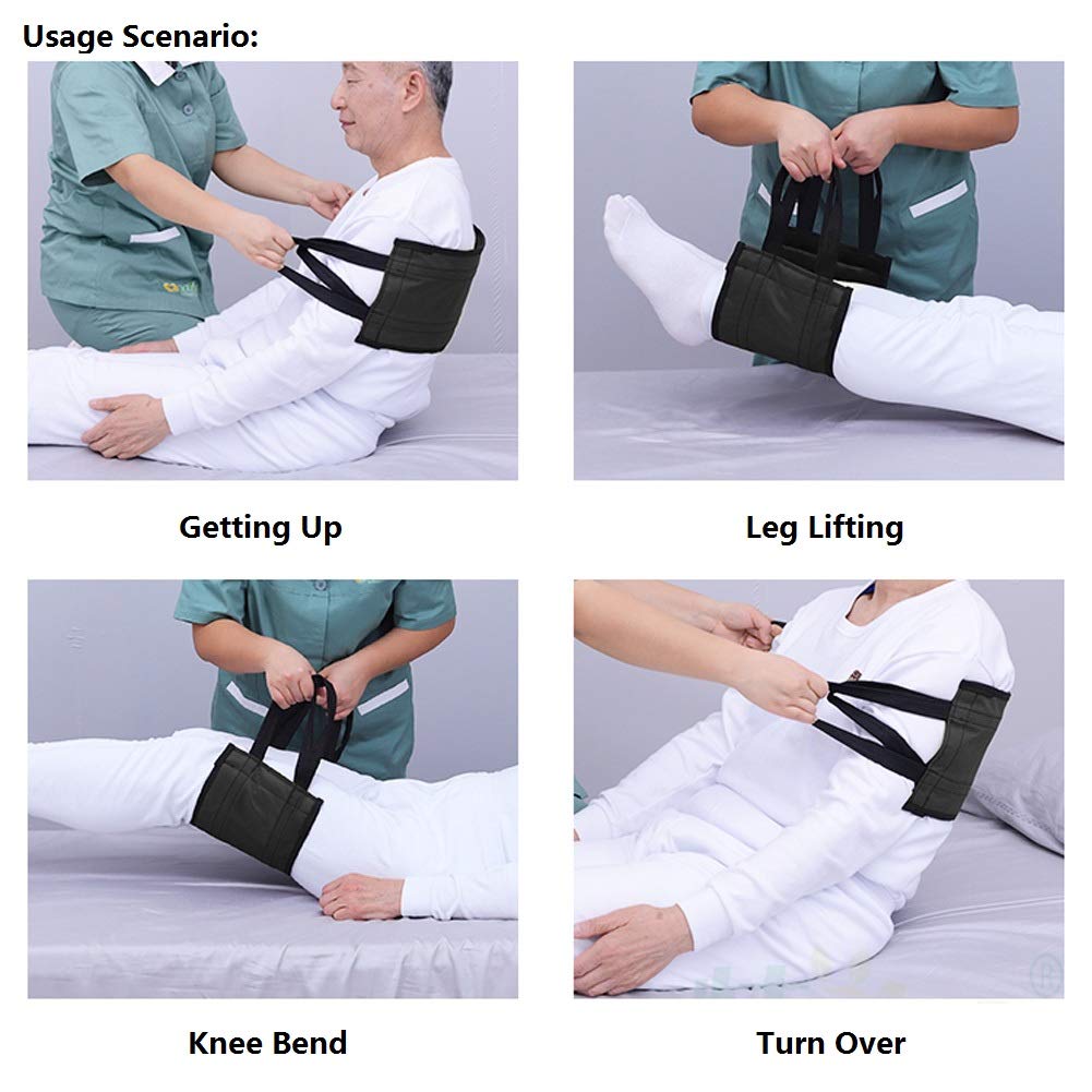 31.5 Inch Padded Bed Transfer Nursing Sling for Patient, Elderly Safety Lifting Aids Home Bed Assist Handle Back Lift Mobility Belt for Patient Care