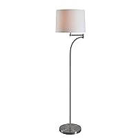 Kenroy Home 33079BS Seven Floor Lamp with Brushed Steel Finish, Modern Style, 59.5