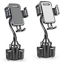 [Upgraded] Car Cup Holder Phone Mount Adjustable Gooseneck Automobile Cup-Holder-Phone-Car-Mount for iPhone 14 Pro Max/14/13/X/12/11 Plus/6s/Samsung S20 Ultra/Note 10/S8 Plus/S7 Edge(Black+Grey)