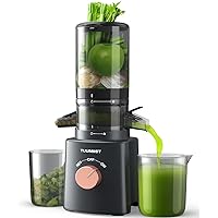 Juicer Machines, TUUMIIST Cold Press Juicer with 4.25'' Large Feed Chute Fit Whole Vegetable And Fruit, Masticating Juicer Easy To Clean, BPA Free