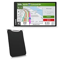 BoxWave Case Compatible with Garmin DriveSmart 76 - SlipSuit, Soft Slim Neoprene Pouch Protective Case Cover - Jet Black