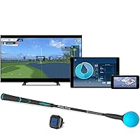 PHIGOLF World Tour Edition - Home Golf Simulator, Access 38,000+ Golf Courses Worldwide. Includes A Compact Weighted Swing Stick, 9-axis Swing Sensor, Supports Android and iOS Devices