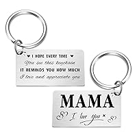 Mama Keychain Gifts for Women, to My Mama Birthday Gift Ideas from Daughter, I Love You Mama Mother's Day Thanksgiving Valentines Day Christmas Presents