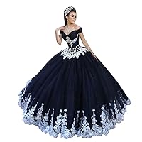 2024 V Neck Sparkly Tulle Ball Gown Wedding Quinceanera Dresses for Women Girls with Flower Patterns