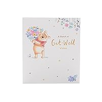 Winnie The Pooh Get Well Soon Card for Him/Her/Friend - Flower Design
