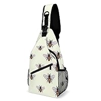 Save The Bees Sling Bag Full Print Crossbody Backpack Shoulder Bag Lightweight One Strap Travel Hiking Daypack