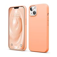 elago Compatible with iPhone 13 Case, Liquid Silicone Case, Full Body Screen Camera Protective Cover, Shockproof, Slim Phone Case, Anti-Scratch Soft Microfiber Lining, 6.1 inch (Salmon)