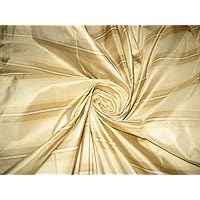 Silk Taffeta Ivory,Sand Gold, Beige, Brown & White Colour Stripe 54