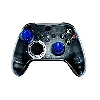 Clear Transparent Glacier Blue Custom Wireless Controller Compatible with Xbox Series X/S, Xbox One, Xbox One S and Windows 10