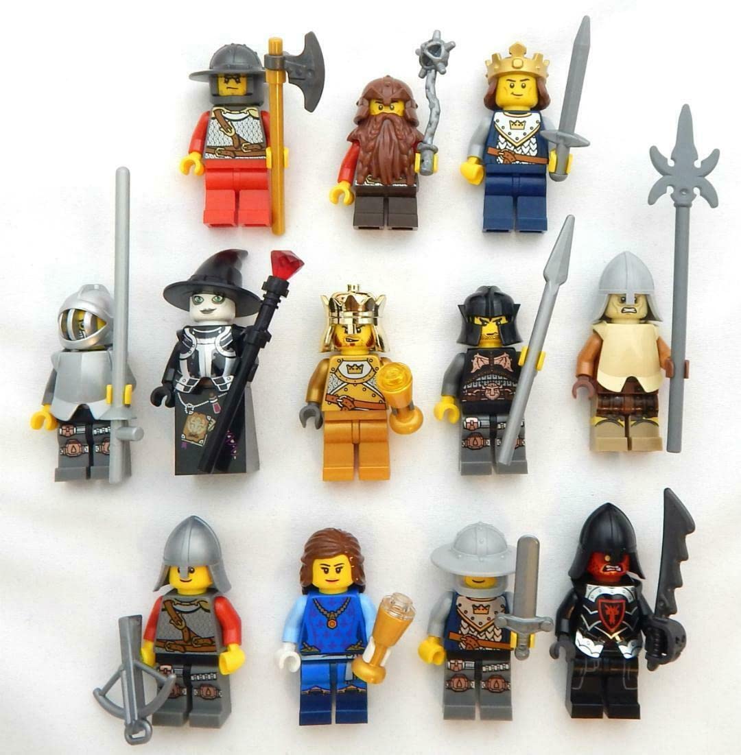 Booster Bricks 4 Random Lego Castle Minifigures - with Weapon Accessories Mystery Pack Minifig