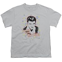 Elvis - Rockin' with The King Youth T-Shirt in Silver