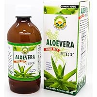 Aloe Vera Juice Sugar Free, 16.23 Fl Oz (480ml), Natural Ayurvedic Juice for Health and Wellness
