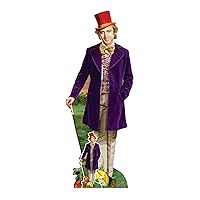 STAR CUTOUTS SC1650 Willy Wonka (Gene Wilder) Life Size Cardboard Cutout with Free Mini Cut Out Perfect for Birthdays, Gifts, Parties & Fans, Solid, LIFESIZE