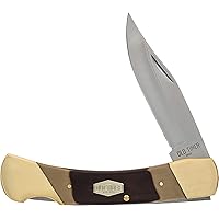 Old Timer 7OT Cave Bear Traditional Lockback Pocket Knife with 3.9in High Carbon Stainless Steel Blade, Sawcut Handles, and Leather Belt Sheath for Hunting, Camping, Whittling, EDC, and Outdoors