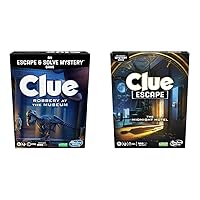 Clue Escape 2-Pack Escape Room Game Bundle | Robbery at The Museum | The Midnight Hotel | 1-Time Solve Mystery Games | Ages 10+ | 1 to 6 Players