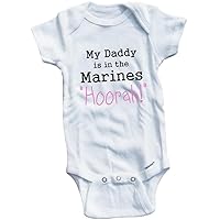 Baby Tee Time Girls My Daddy is in The Marines One Piece