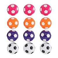 12Pcs Table Soccer Foosballs Replacements,1.5In Foosball Balls, Table Soccer Balls For Foosball Tabletop Game Foosball Accessory Replacements Multicolor