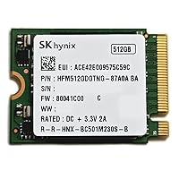 SKhynix SSD 512GB BC501 M.2 2230 30mm Gen3 x4 NVMe PCIe 3.0 HFM512GDGTNG-87A0A (FW: 80041C00) for Steam Deck, Surface Laptop, Surface Book, Surface Pro, Dell HP Lenovo Ultrabook IoT.