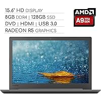 Lenovo IdeaPad 2019 Premium 15.6 HD Non-Touch Laptop Computer, 2-Core AMD A9 3.1 GHz, 8GB DDR4 RAM, 128GB SSD, DVD-RW, Wi-Fi|Bluetooth|Webcam|HDMI|VGA, Windows 10 in S Mode