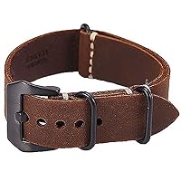 Brown 24mm Core Bell & Ross Watch Band Strap Crazy Horse Leather Buckle lugs+Adapter