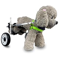 Small/Medium Dog Assisted Walker, Adjustable Dog Back Legs Wheelchair with Wheels Pet Rehabilitation Equipment Doggie Mobility (Color : L)