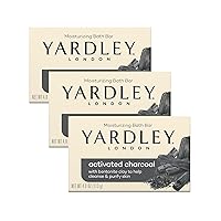 Yardley Activated Charcoal Bath Bar 4oz 3 Pack