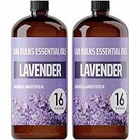 Lavender Oil 16 Ounce Bottle for Diffusers, Home Care, Candles, Aromatherapy, Lavender Oil Spray (2 Pack)