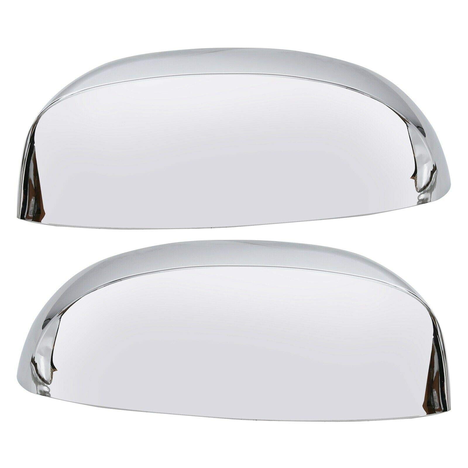 ALP Chrome plated Side View Mirror Replacement Skull Cap Units 2pcs with Clips Compatible With Silverado Sierra Suburban Tahoe Yukon XL Escalade