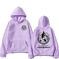 Helldivers Comfortable Hooded Long Menwomen for AutumnWinter Clothing Casual Graphic Printing Hoody s9 Purple M