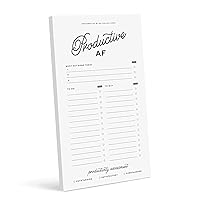 Bliss Collections To Do List Notepad, Productive AF, Magnetic Weekly and Daily Planner for Organizing and Tracking Grocery Lists, Appointments, Reminders, Priorities and Notes, 4.5
