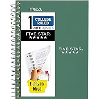 Five Star Personal Spiral Notebook, 1 Subject, College Ruled Paper, 7
