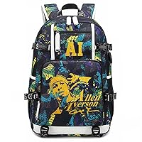 Basketball Player Iverson Multifunction Backpack Travel Backpack Fans Bag For Men Women (Style 4)