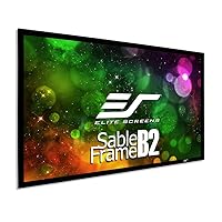 Elite Screens Sable Frame B2 120-INCH Projector Screen Diagonal 16:9 Diag Active 3D 4K 8K Ultra HD Ready Fixed Frame Home Movie Theater Black Projection Screen with Kit, SB120WH2, CineWhite UHD-B