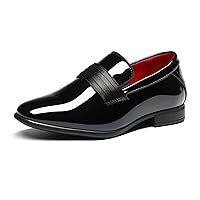 Bruno Marc Boy's Dress Formal Tuxedo Shoes Slip-on Loafers