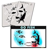 Face Painting Stencil - StencilEyes Go Fish - Shark/Fish