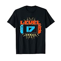 17th Birthday Boy Level 17 Unlocked Video Game 17 Year Old T-Shirt