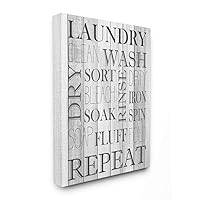 Laundry Room Bathroom Black and White Design Decorative Wall Hangings, Multi-Color
